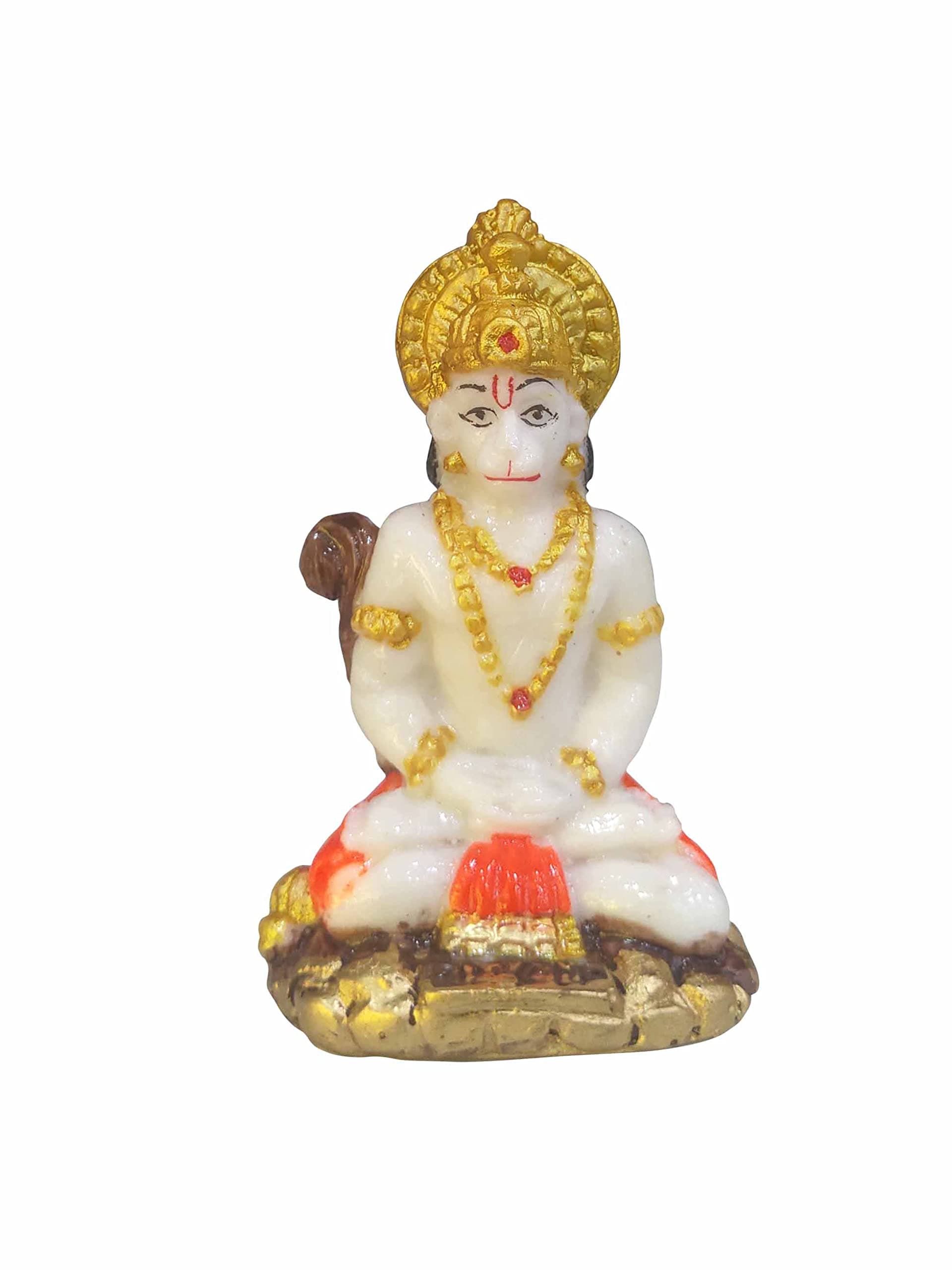 Hanuman ji ki murti for Home Temple | Hanuman ji Idols for Car Dashboard for Home Décor | Marble Hanuman Statue for Home Temple,Office Temple,Workplace and Divine Places