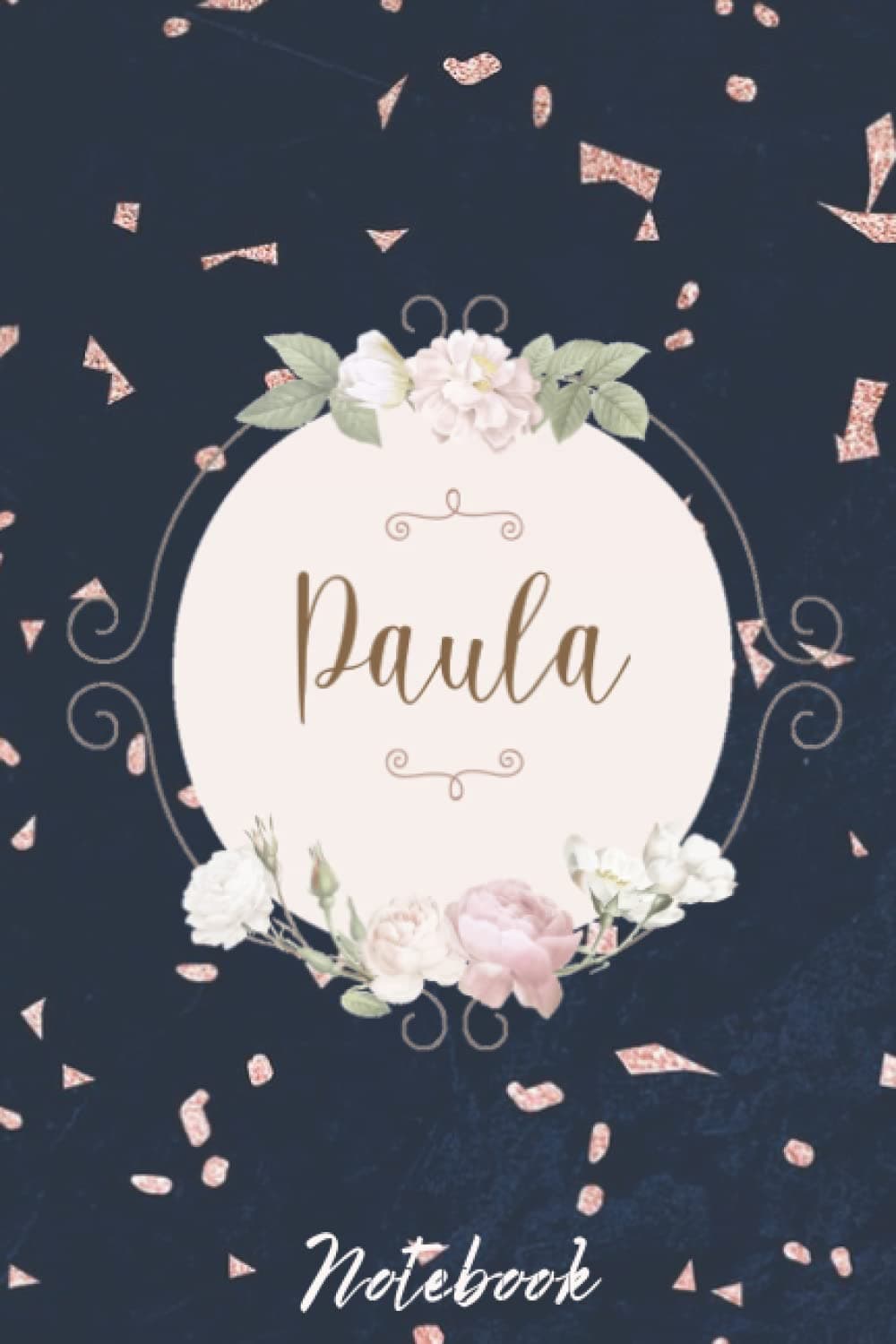 Paula: Personalized Hearts Journal Notebook, Personalized Journal for Girls and Women, Valentine Christmas Mothers day , Paula's Diary, Light ... A5 6x9in Notebook Journal, 120 Lined pages