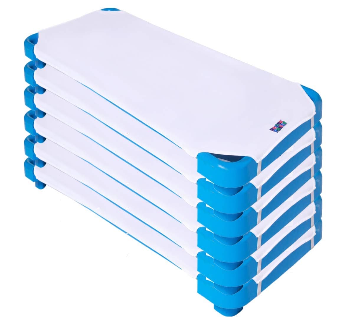 Northwest Rollee Pollee White Microfiber Cot Sheets - Super Soft & Durable with Elastic Loops - Ideal for Preschool & Daycare Naptime Bedding - Toddler Size 23" x 42" 6-Pack