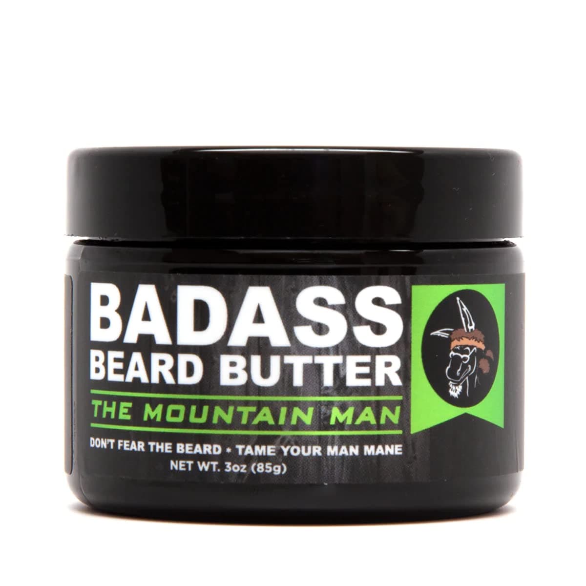 Badass Beard Care Beard Butter For Men - THE MOUNTAIN MAN, 3 oz - Made of Natural Ingrediens for Healthy, Soften and Itchness Free Beard and Mustache
