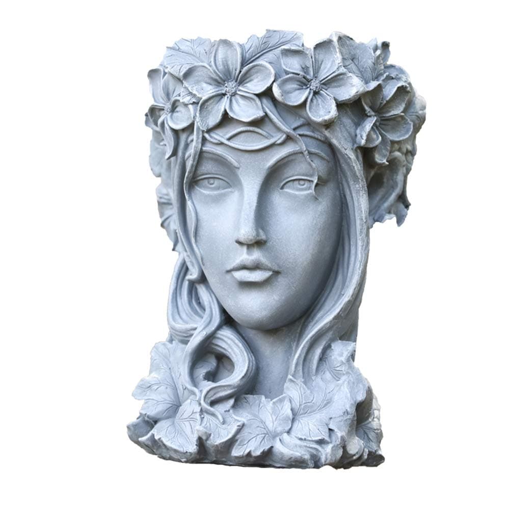 SDBRKYH Creative Flower Pot Decoration, Goddess Sculpture Flower Pot Resin Garden Small Plant Flower Pot