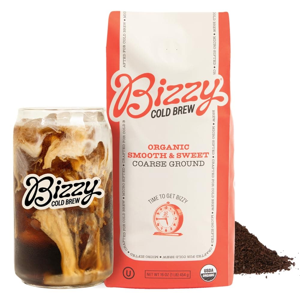 Organic Cold Brew Coffee | Smooth & Sweet Blend | Coarse Ground Coffee | Micro Sifted | Specialty Grade | 100% Arabica | 1 LB