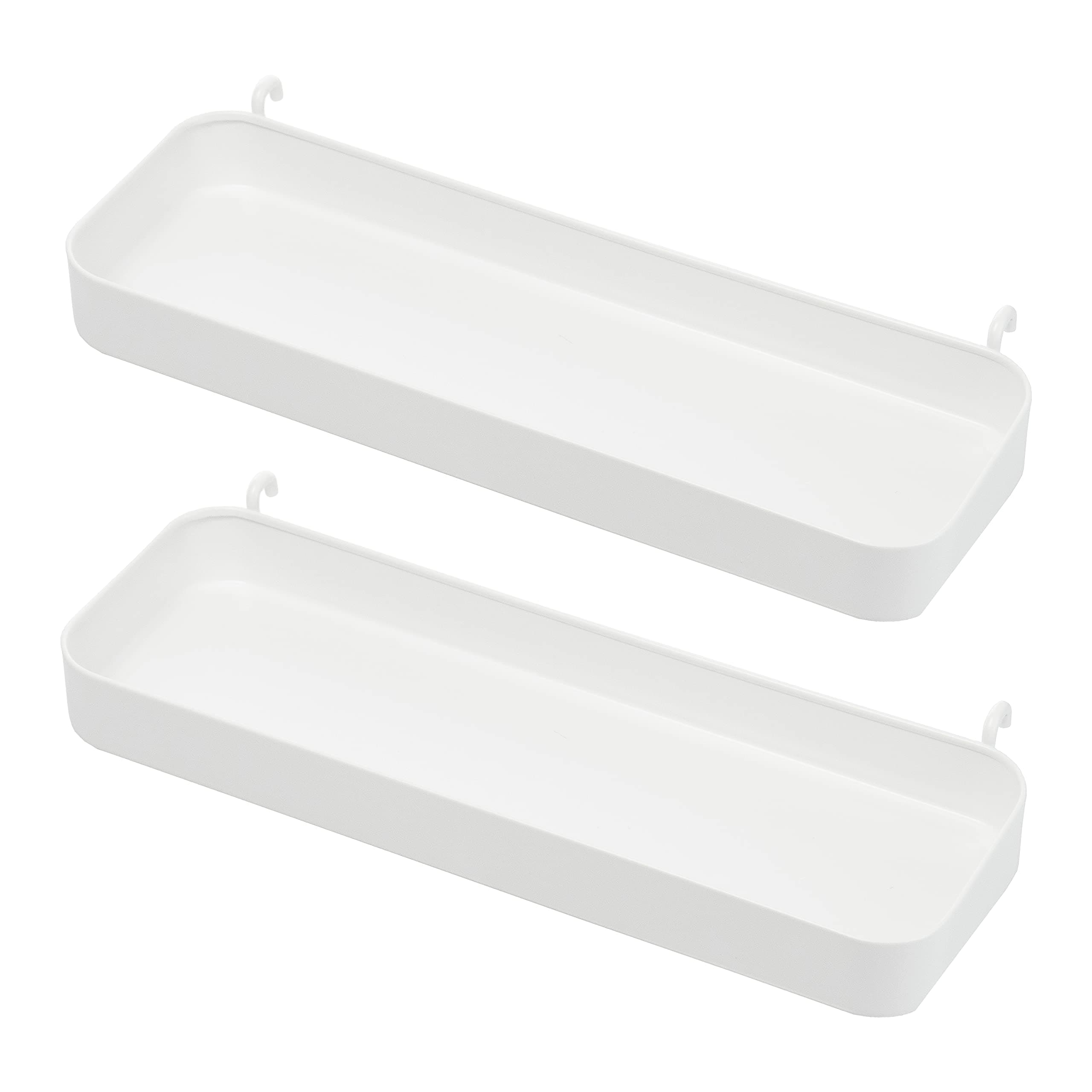 SKADIS Shelving Unit (Compatible with Skadis Pegboards), White, 28 x 9 x 3 cm, Pack of 2