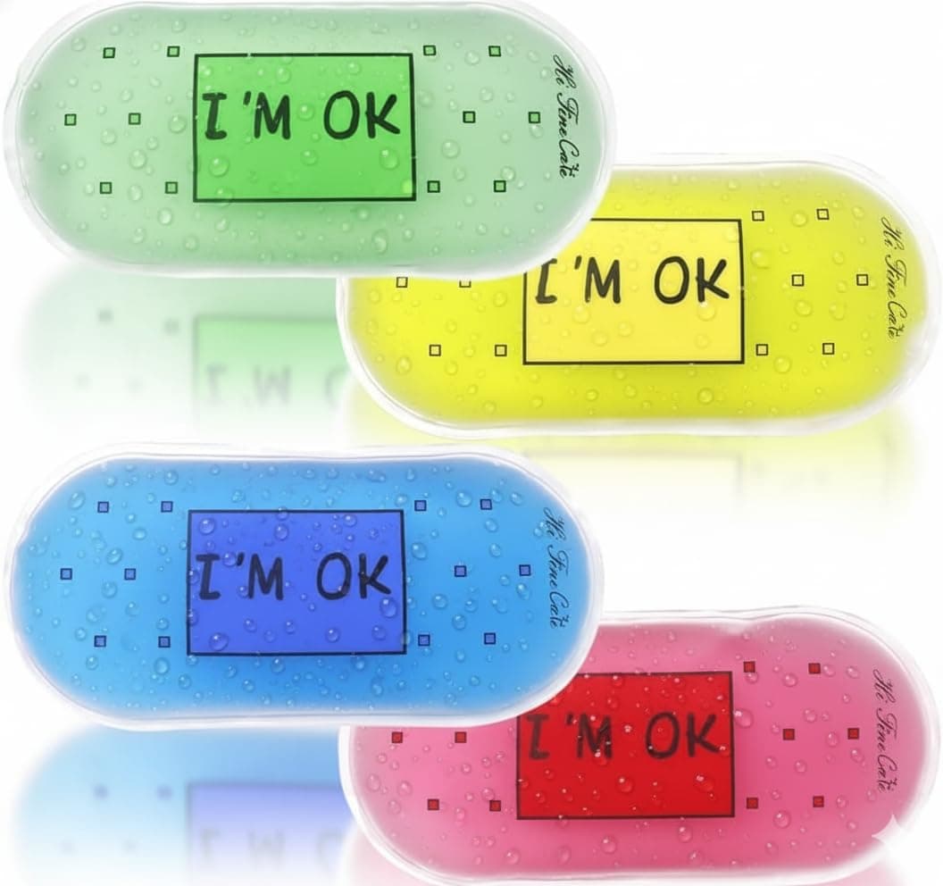 HI FINE CARE Cooling Pad for Kids, Ice Pack for Kids, Gel Cooling Pad, Ice Pack, Reusable Cool Pack, Cold and Warm Compress, for Wisdom Teeth, Injury, Itching, Swelling