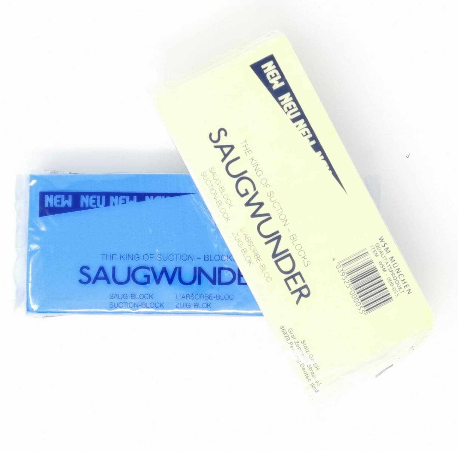 Stolz Utility Sponge Block, Saugwunder XXL, Extra Strong, Absorbent, 4 Pieces, Lightweight