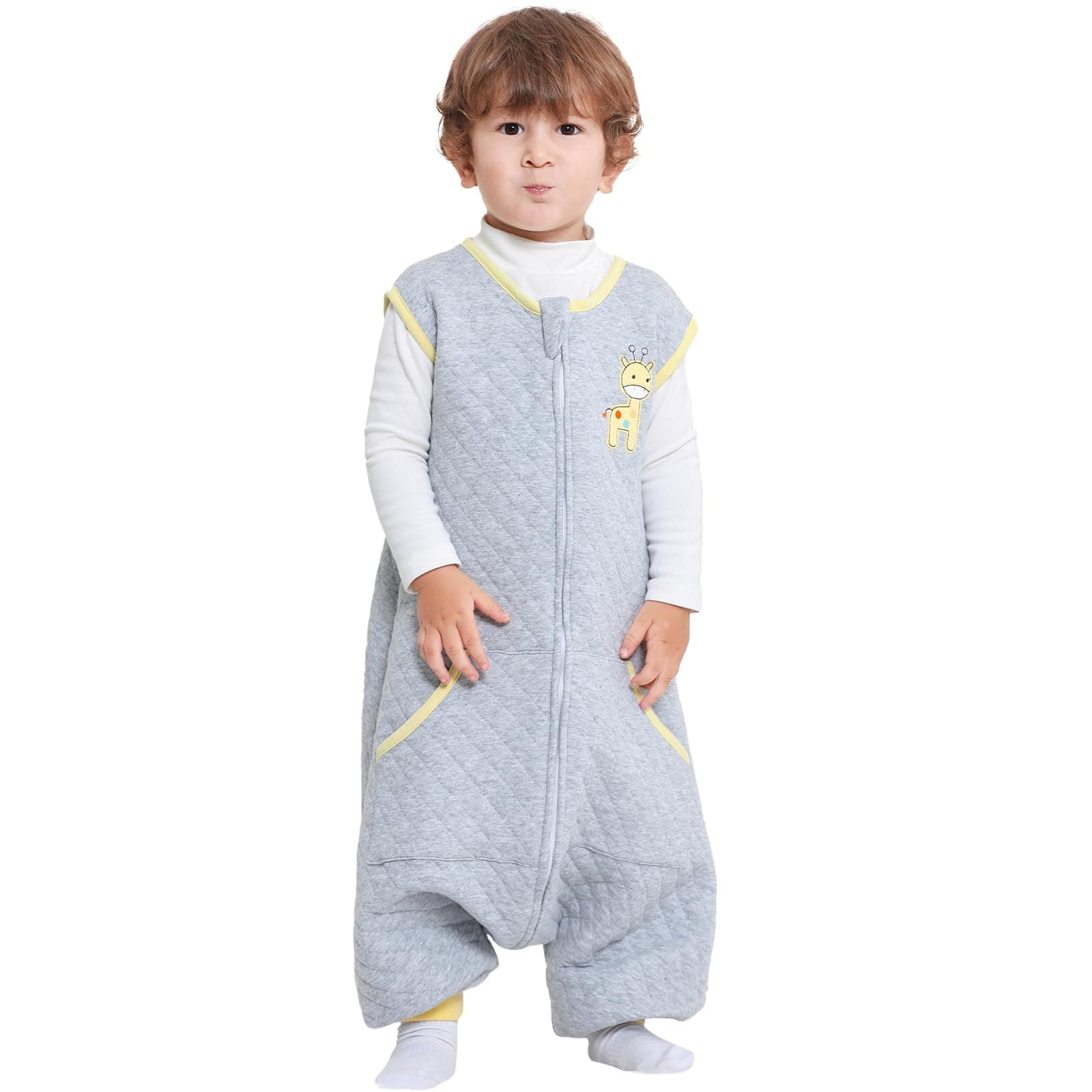 WONDAY Toddler Sleep Sack with Feet, 1.0 Tog Lightweight Sleeping Sacks for Walking with Legs,2T 3T