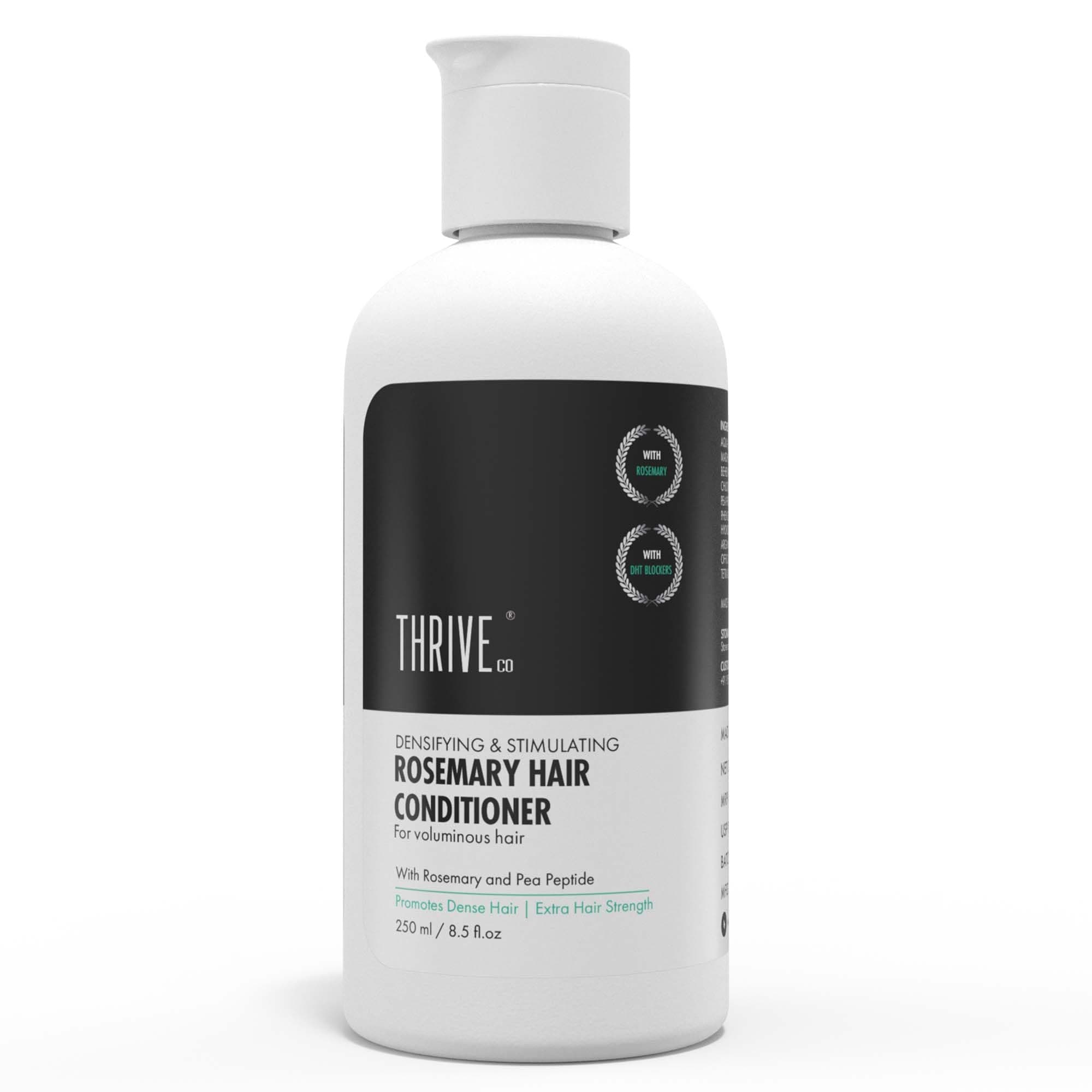 ThriveCo Rosemary Hair Conditioner | Helps Add Volume & Strengthen | With Pea Peptide & Caffeine | Densifying Formula for Fuller-Looking Hair | Paraben & Sulphate Free | For Men & Women | 250 ml