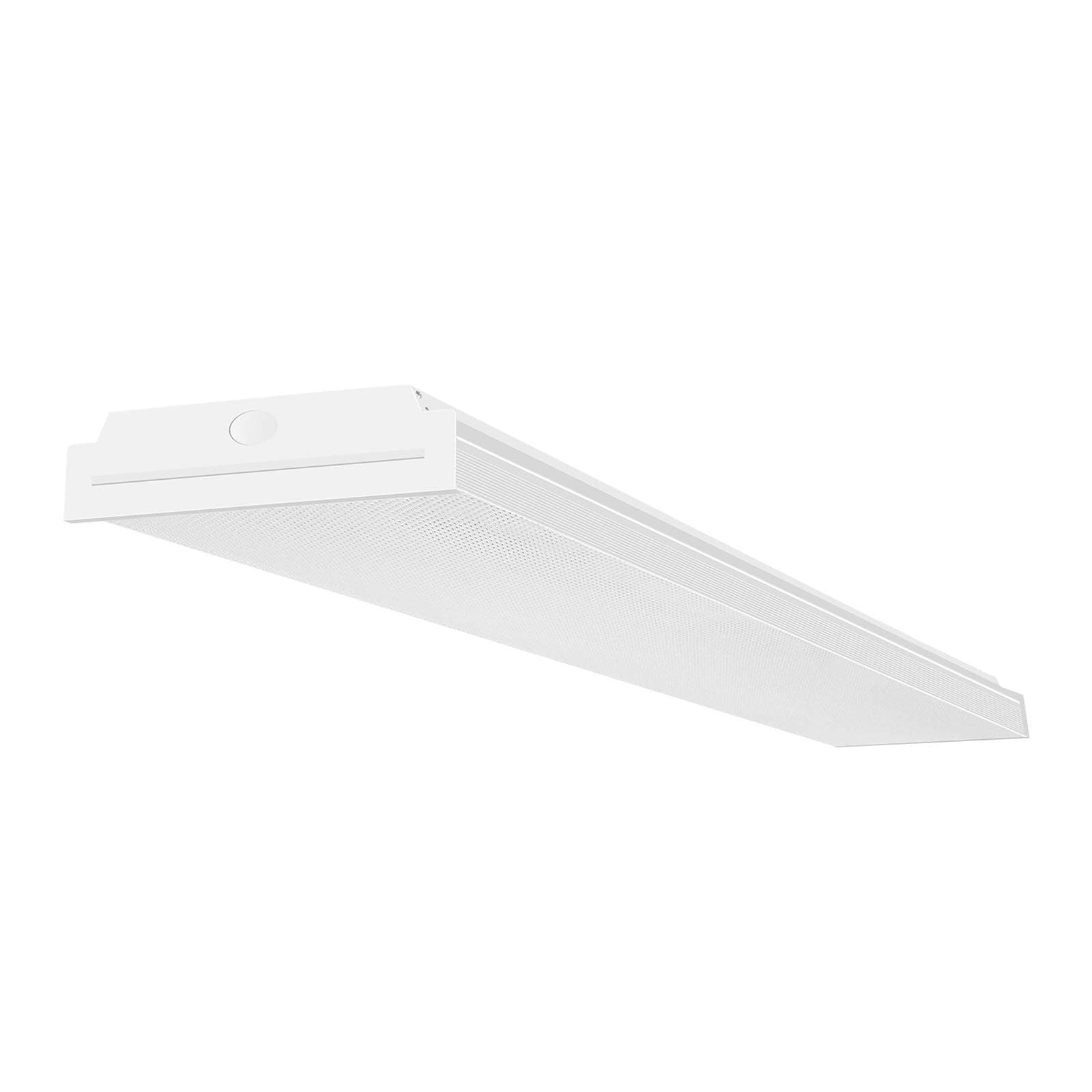FAITHSAIL 4FT LED Wraparound Light 60W LED Office Lights, 7200lm, 4000K Neutral White, 4 Foot Flush Mount Wrap Shop Puff Ceiling Lighting Fixture for Garage Workshop, Fluorescent Light Replacement