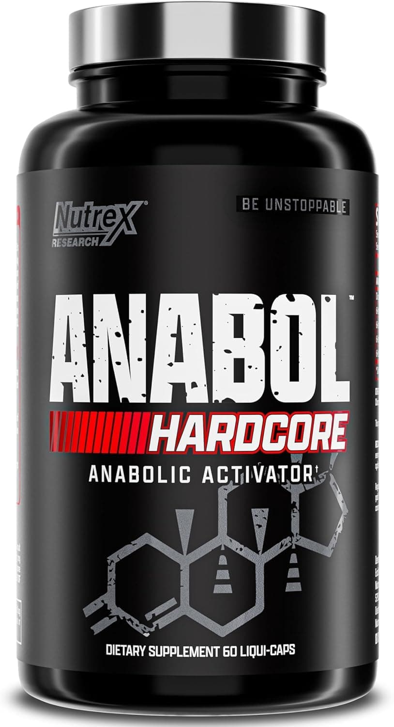 Anabol Hardcore Anabolic Activator, Muscle Builder and Hardening Agent capsules, Pack of 60 Count