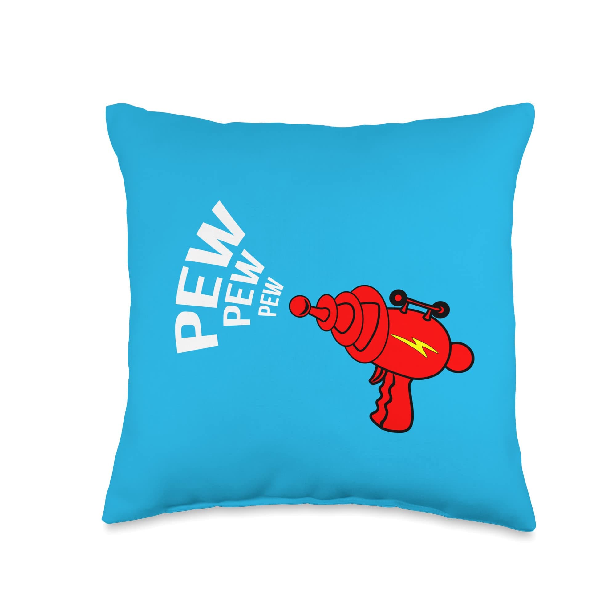 Raygun Pew! Vintage Retro Sci-fi Science Fiction Retrofuture Throw Pillow
