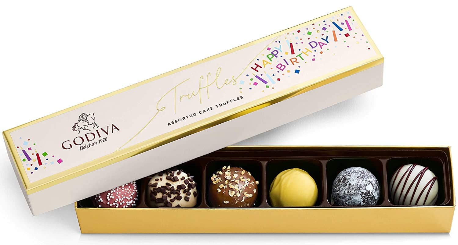 GODIVA Truffle Collection, Assorted Cake Truffles, 6 Pieces 4.1 oz