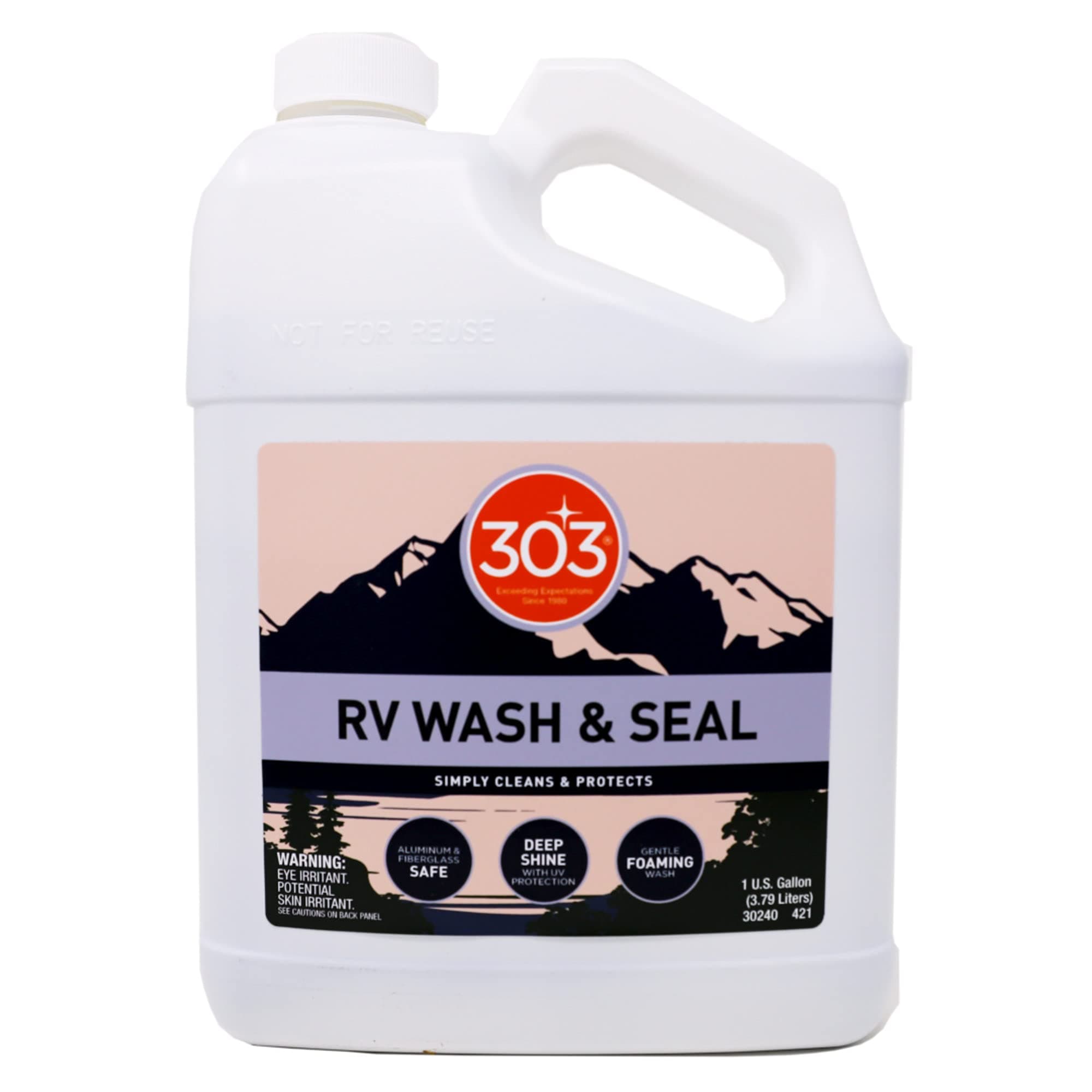303 Wash & Seal - clean, streak-free finish, pH neutral with high foaming formula, deep gloss finish, 128oz (30240)