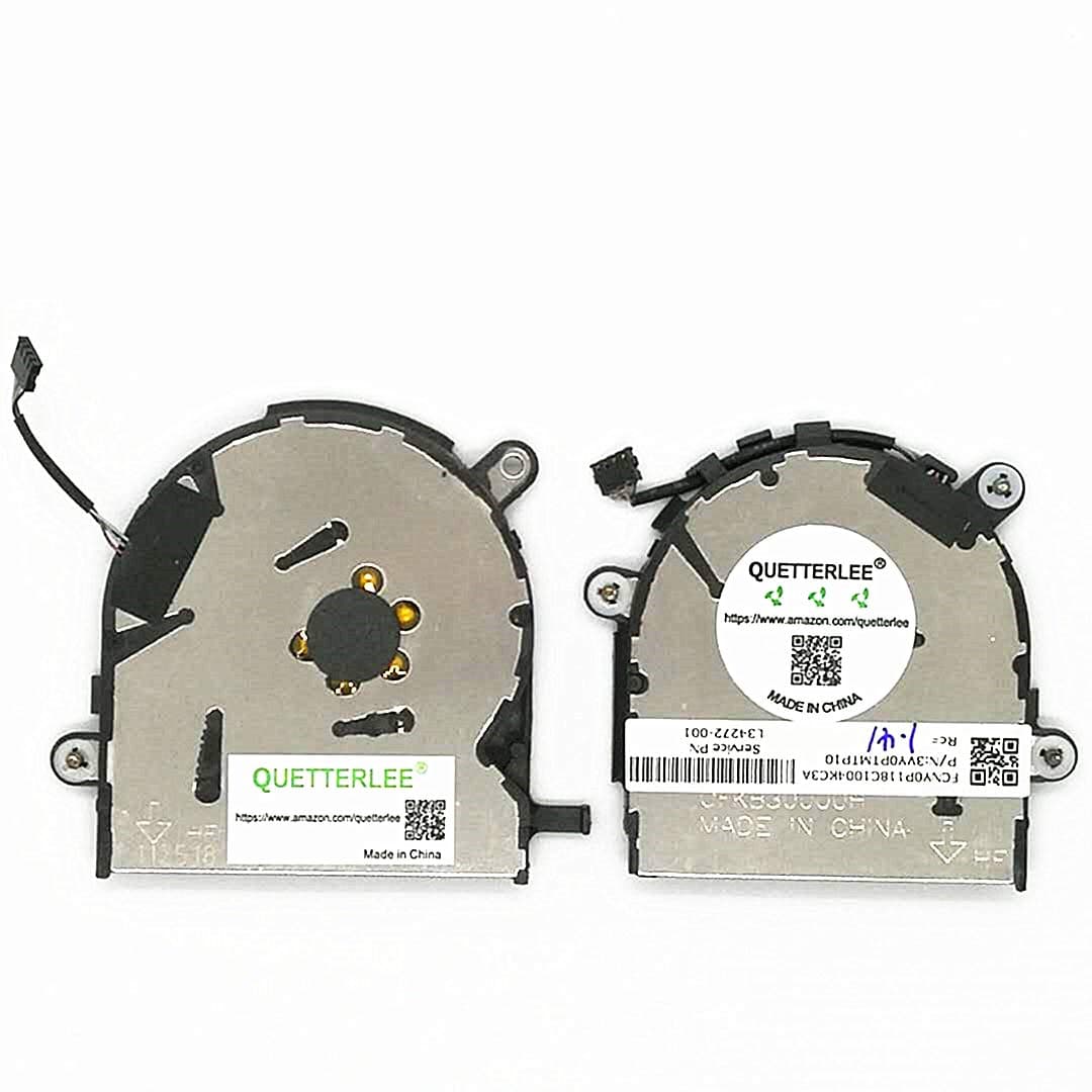 Replacement New CPU and GPU Cooling Fan for HP EliteBook X360 1030 G3 Series L31859-001 L34272-001 0FKB50000H 0FKB30000H Fan