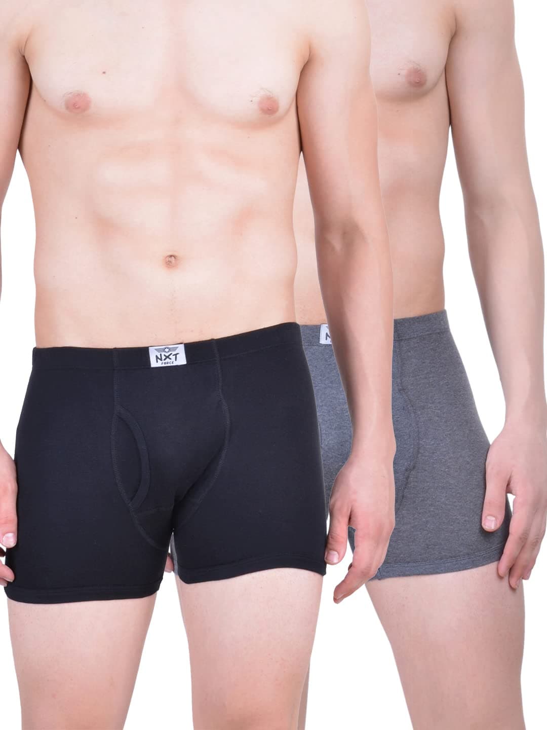 Force NXTMen's Pure Cotton Classic Trunks (Pack of 2) (MNFR-211_Assorted_L)