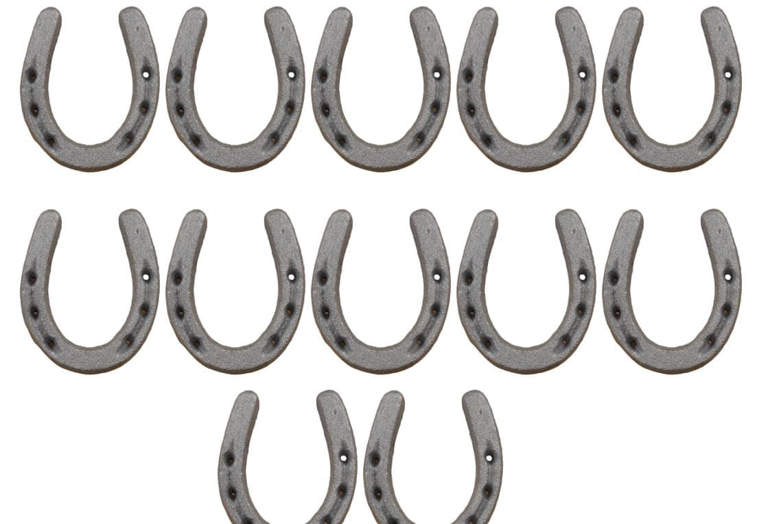 Midwest Craft House Small Cast Iron Horse Shoe Decorations - Pack of 10