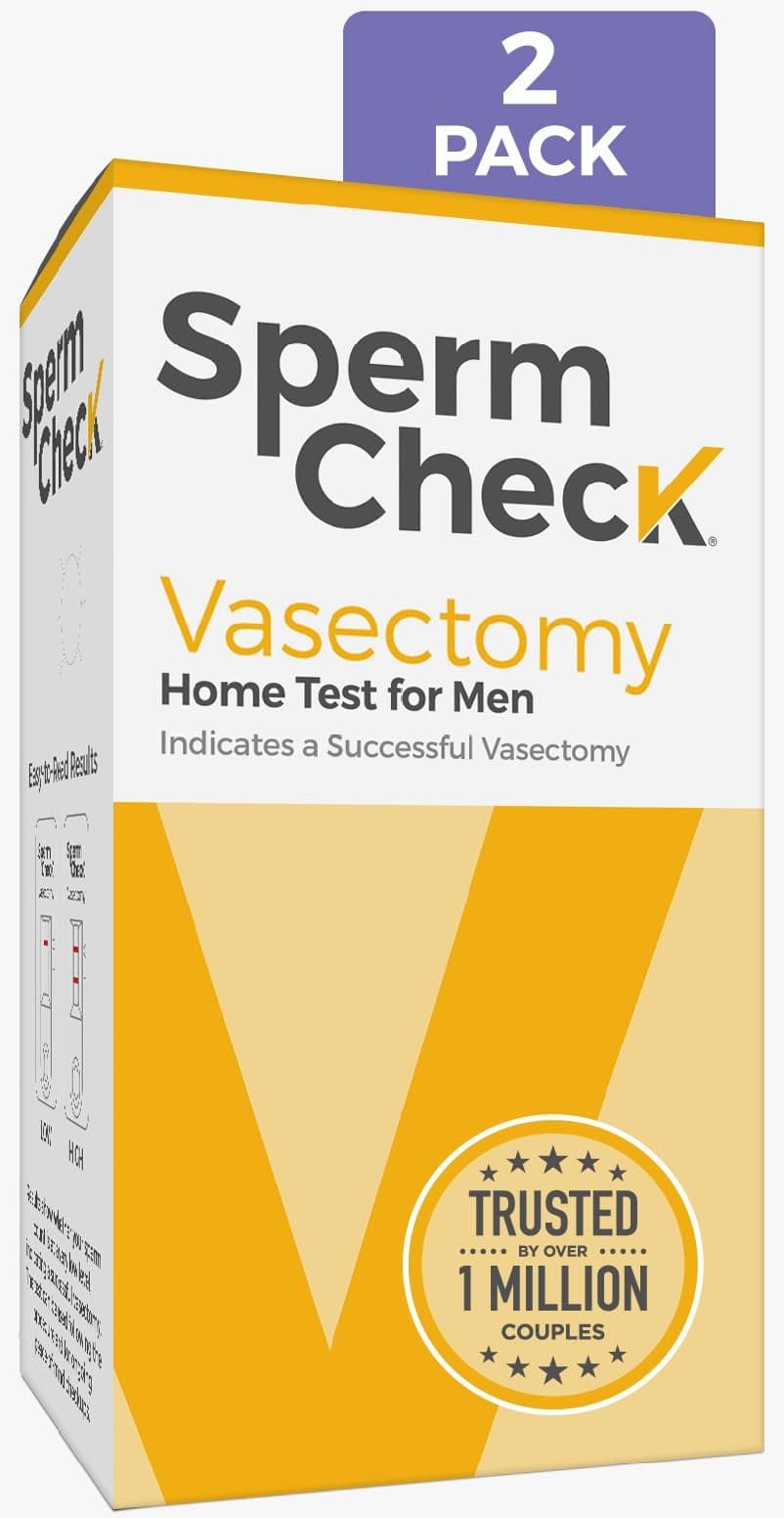 Vasectomy Home Test Kit - Check Sperm Count Post Vasectomy - 2 Pack - Easy to Read, Private - 98% Accuracy - FSA HSA Eligible - FDA Cleared