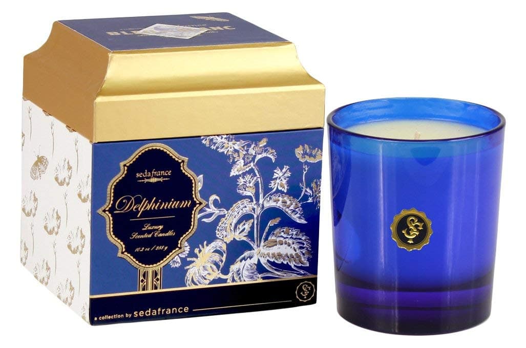 Seda France Bleu et Blanc Boxed Candle, Delphinium, 6 Ounce