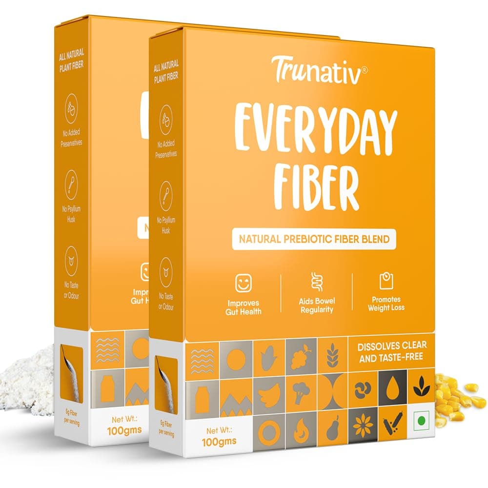 Everyday Fiber |Bloating Relief,Gas,Constipation & Acidity Relief |Non-GMO| Control Blood Sugar Levels|Psyllium Husk Replacer |sabgol Replacer| Gluten Free|Unflavored Powder |100g (Pack of 2