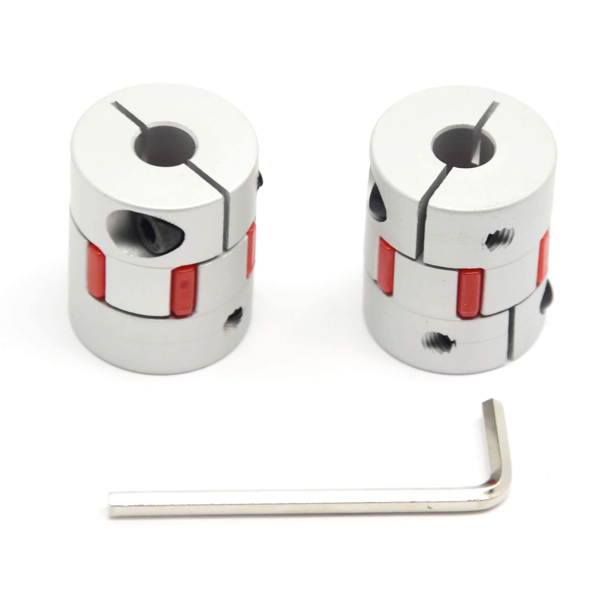 2PCS 8mm to 8mm Aluminium Plum Flexible Shaft Coupling D25 L30 8x8mm Connector Flexible Coupler for 3D Printer CNC Machine and Servo Stepped Motor（8x8mm）