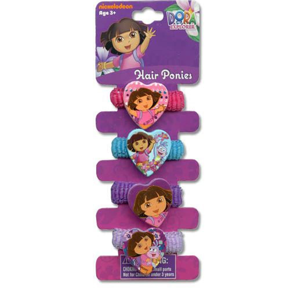 Nickelodeon Hair Clip - Dora The Explorer Hair Ponies - Set of 4