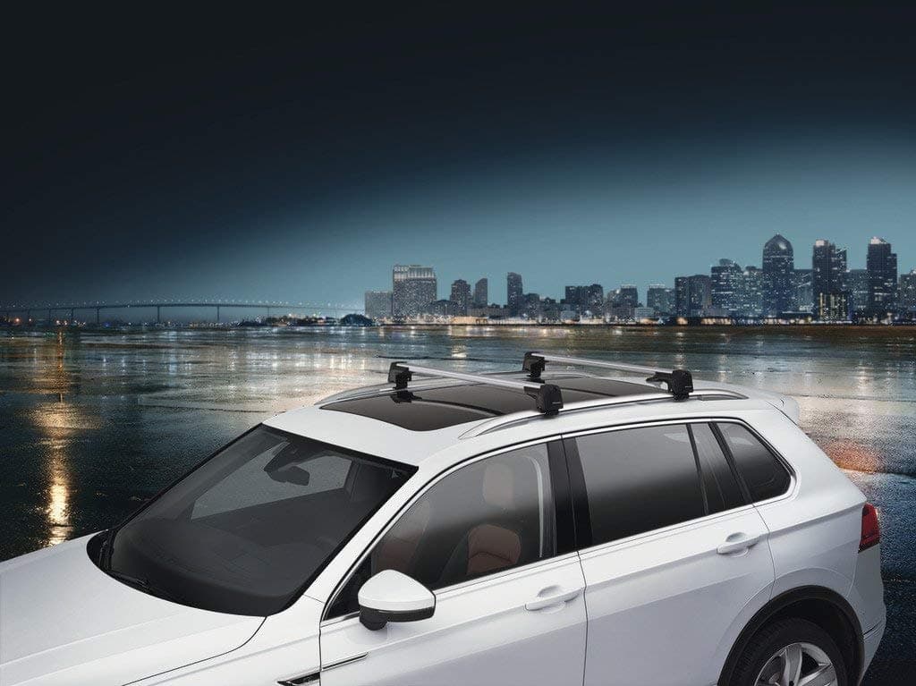 Volkswagen 5QF071151 Roof Rack Bars Set with T-Slot, Silver