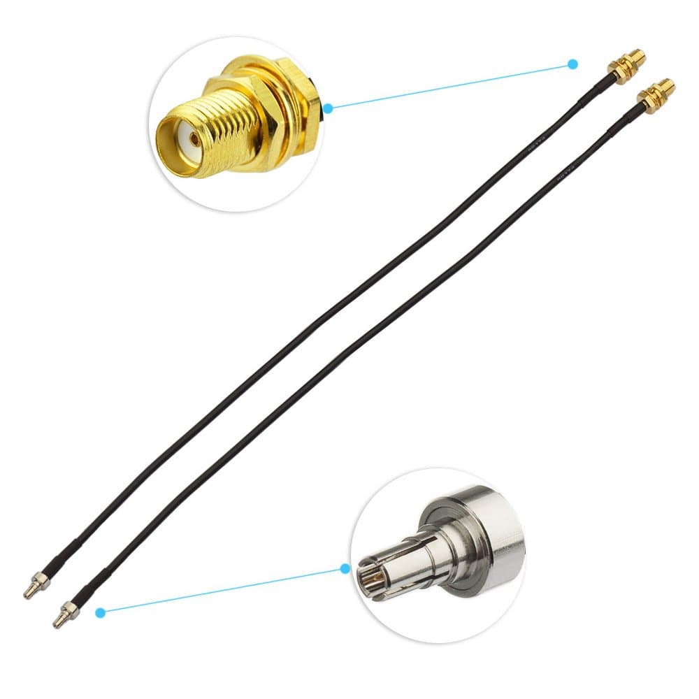 Bingfu 4G LTE Antenna SMA Cable CRC9 Male to SMA Female Bulkhead Adapter Cable with RG174 30cm 11.8inch SMA Extension Cable 2pcs for Wireless Bluetooth Modem GSM Mobile Hotspots HUAWEI Router