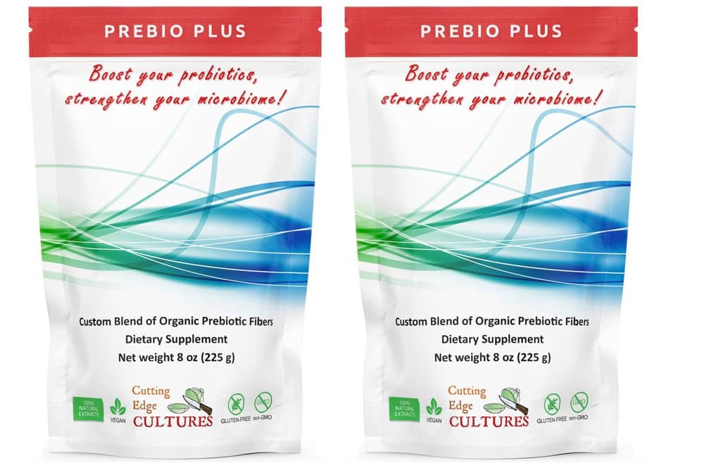 Cutting Edge Cultures Prebio Plus Prebiotic Fiber Powder Best Custom Blend of Organic Prebiotic Fibers Dietary Supplement 8 oz (2 x Prebio Plus = 16oz)