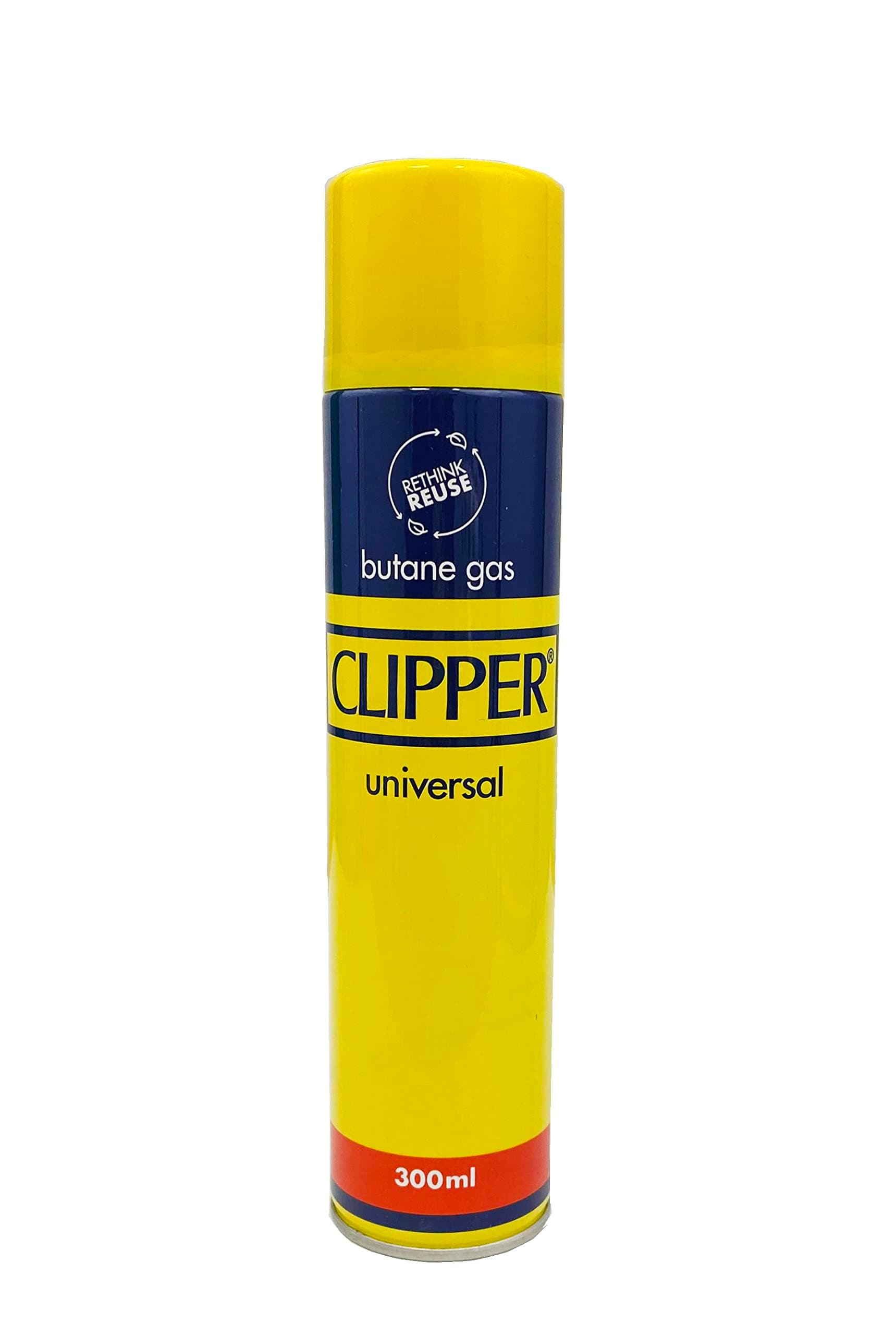 6 Genuine CLIPPER Universal Lighters for Cooker, BBQ, CIG, Candle - Refillable 250ML + 50ML Extra Bottle (Total 300ML)