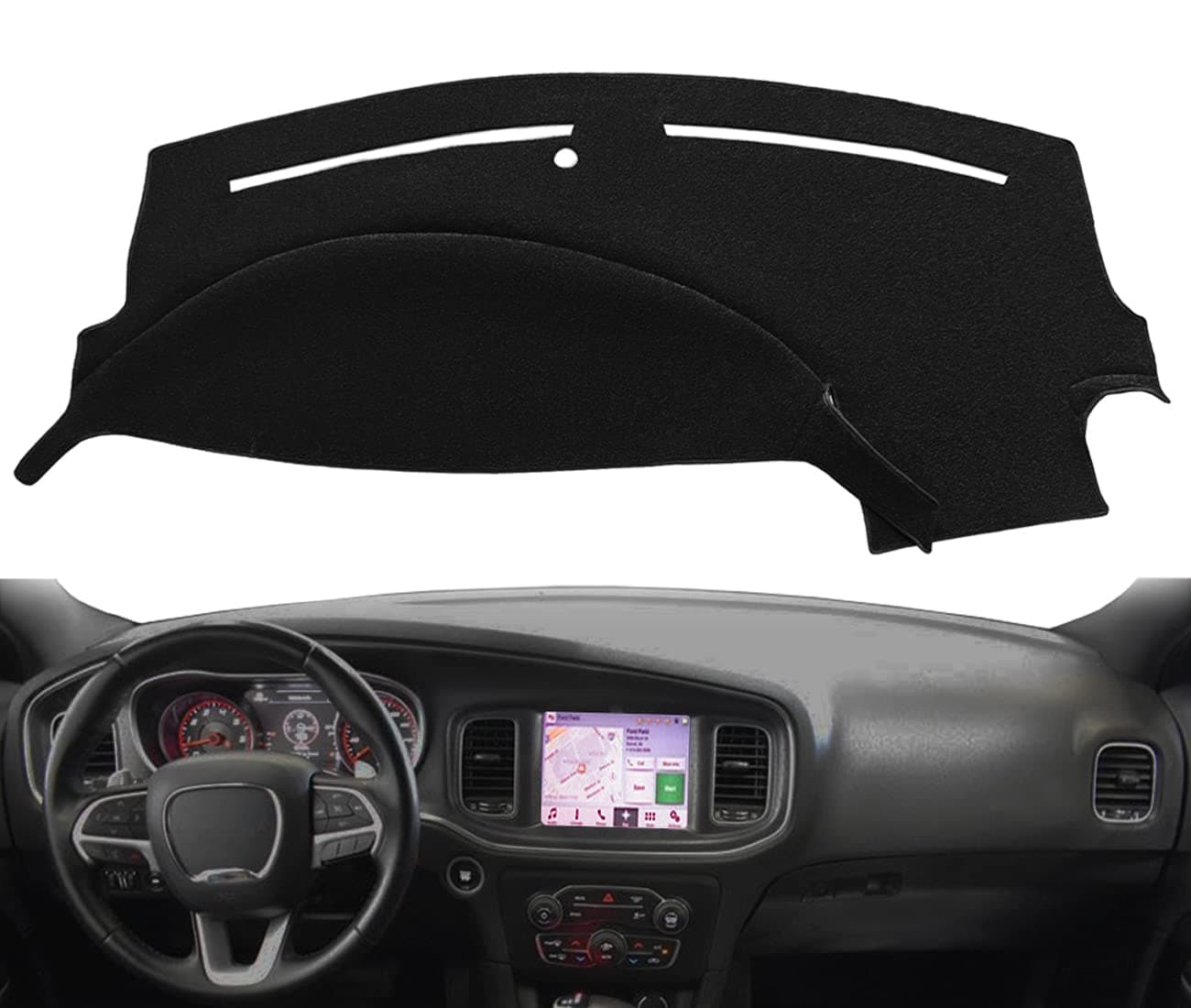 Yiz Dash Cover Mat Custom Fit for Dodge Charger 2011-2023,Dashboard Cover Pad Carpet J24