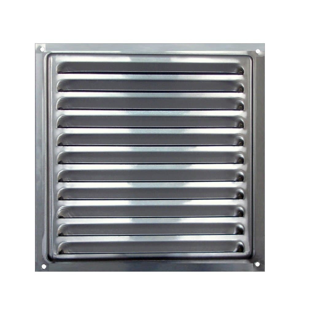 Air Vent Aluminum, Aluminium Grill with Insects Net 150 x 150 mm (6 x 6 inches), Aluminum Air Vent, Outdoor Ventilation Grid 15 x 15 cm, Anodized Aluminium Air Vent with Mesh, (Aluminum, 15 x 15)