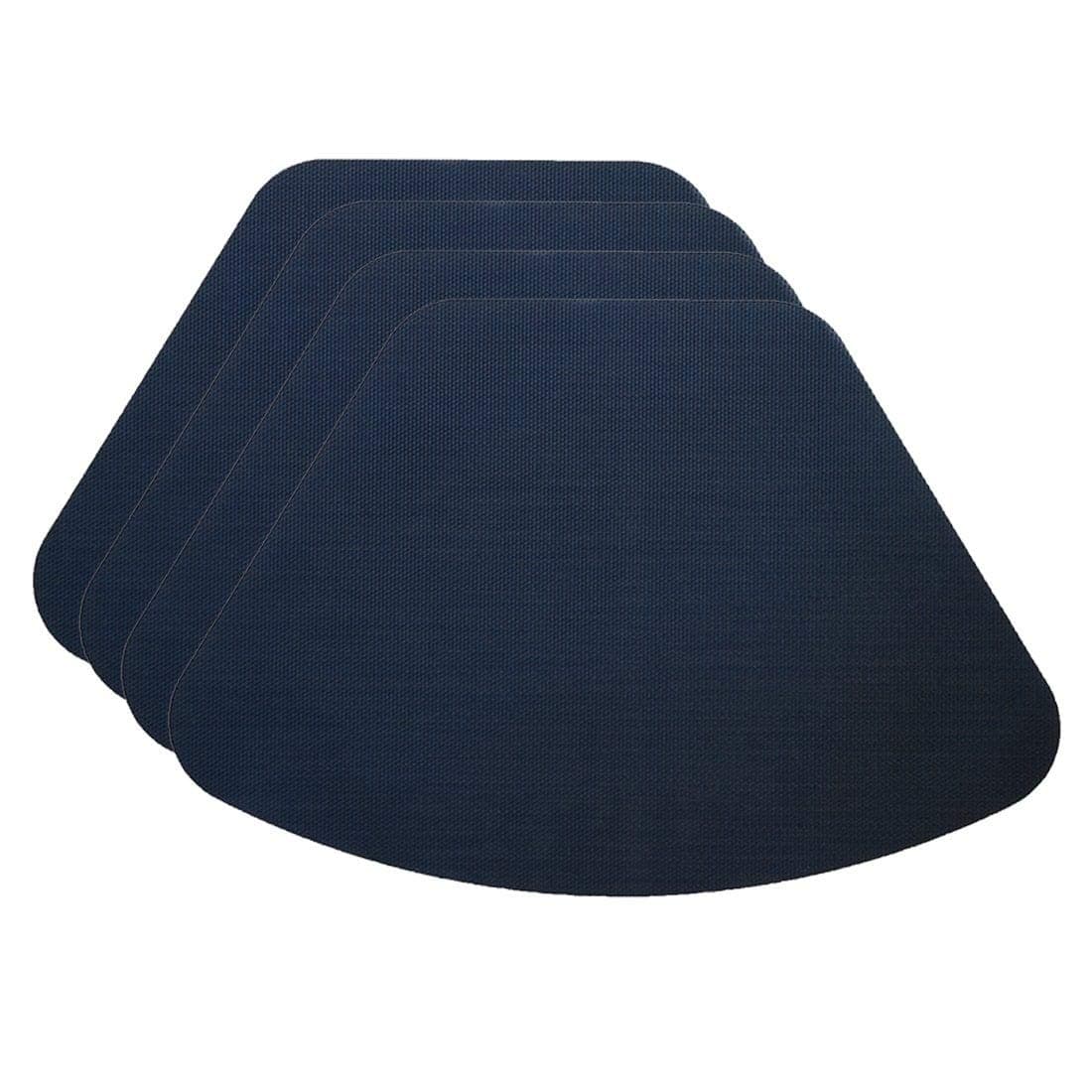 Sweet Pea Linens Dark Blue Wipe Clean Wedge-Shaped Placemats - Set of Four
