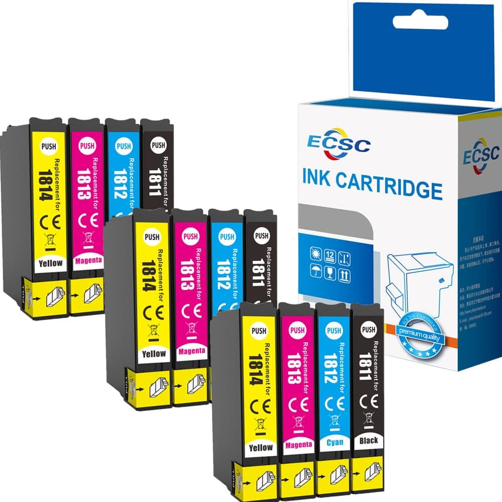 Compatible Ink Cartridge Replacement for Epson XP-102 XP-202 XP-205 XP-212 XP-215 XP-225 XP-30 XP-302 XP-305 XP-312 XP-315 XP-322 XP-325 XP-402 XP-405 XP-405WH XP-412 XP-415 (BK/C/M/Y, 12-Pack)