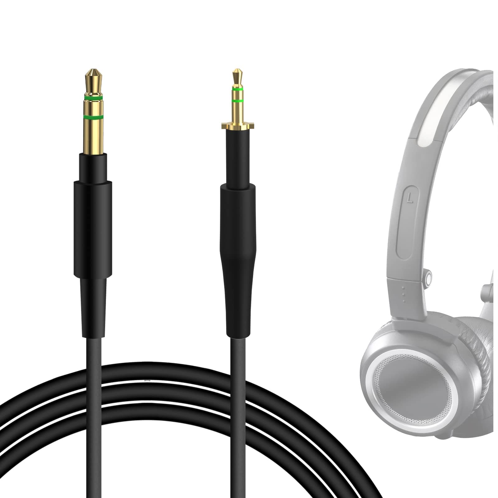 Audio Cable Compatible with AKG Q460, K450, K480, JBL J88i, J88a, J88 Headphones Cable, 2.5mm to 3.5mm Replacement Stereo Cord (4 ft / 1.2 m)