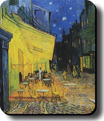 Decorative Mouse Pad Art Print Painting Van Gogh Cafe Terrace