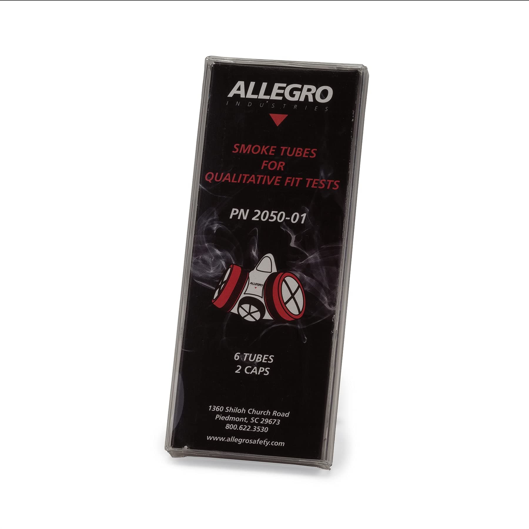 Allegro 2050-01 | Replacement Smoke Tubes for Qualitative Fit Testing | 6 Tubes with Caps | for Use with Allegro 2050 Smoke Test Kit | OSHA-Compliant Respirator Fit Test Refills