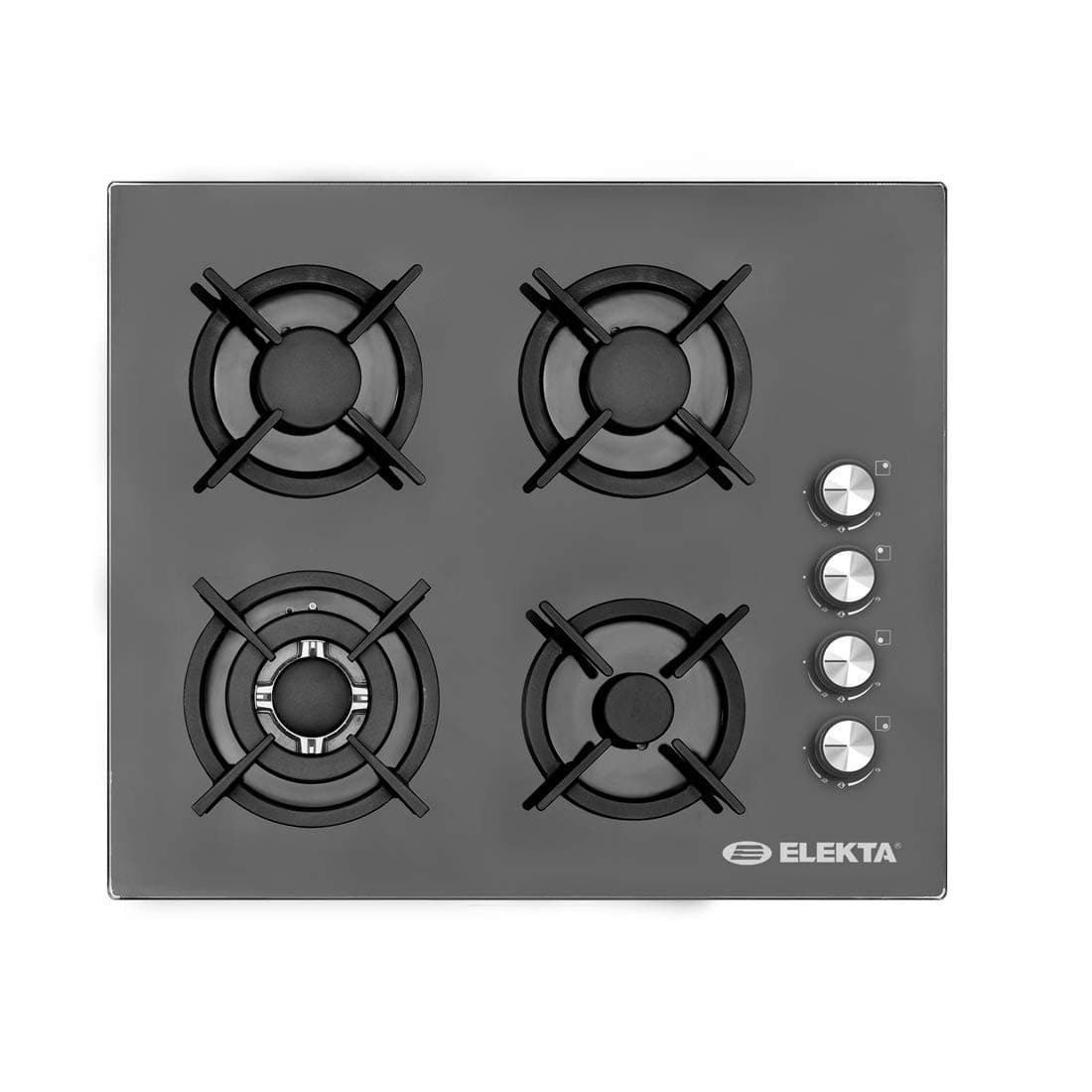 Elekta 60cm 4 burners gas cooktop built-in gas hob tempered Glass Stove -toughened glass LPG/NG Dual fuel With full safety device – FFD, Ignition from knob, Easy to Clean EGC-B507GB
