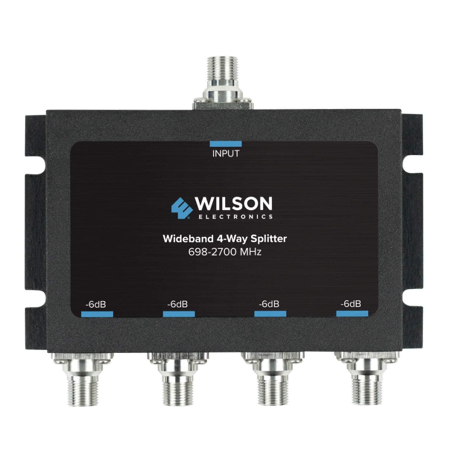 Wilson Electronics 850036 Wideband 4-Way Splitter with F-Female Connector, Black