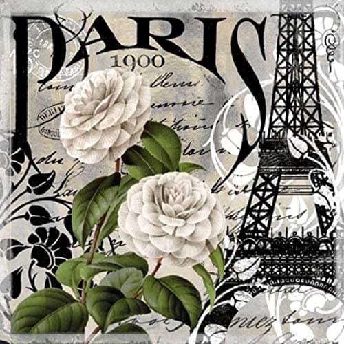 CraftyThings 4 x Paper Napkins - Paris 1900 - Ideal for Decoupage/Napkin Art