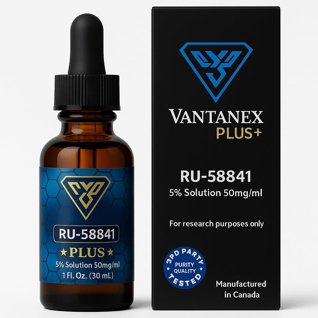 Vantanex RU58841 Plus 5% with Biotin, B-Complex, CoQ10 Hair Serum 30mL