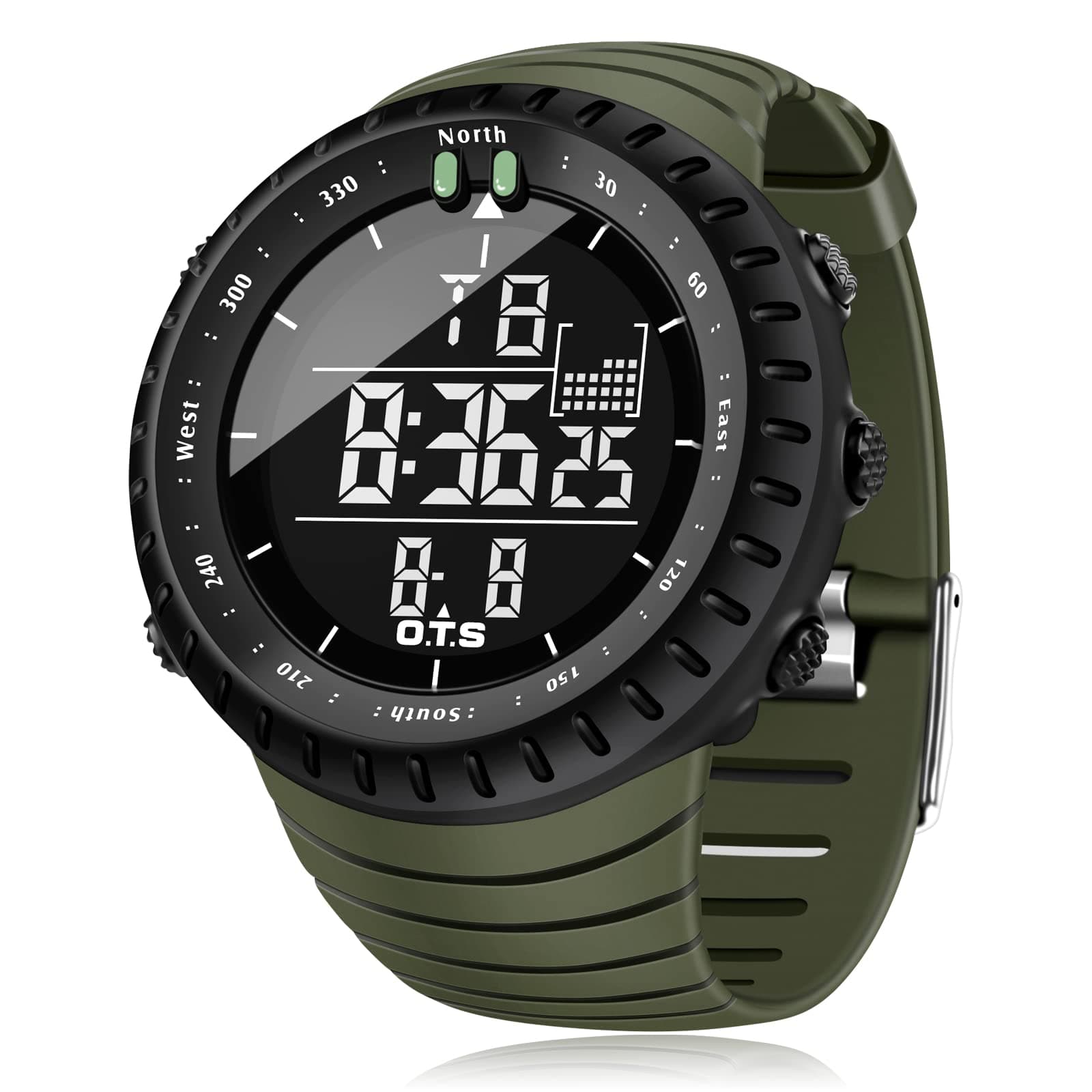 Men's Digital Sports Watch Waterproof Tactical Watch with LED Backlight Watch for Men