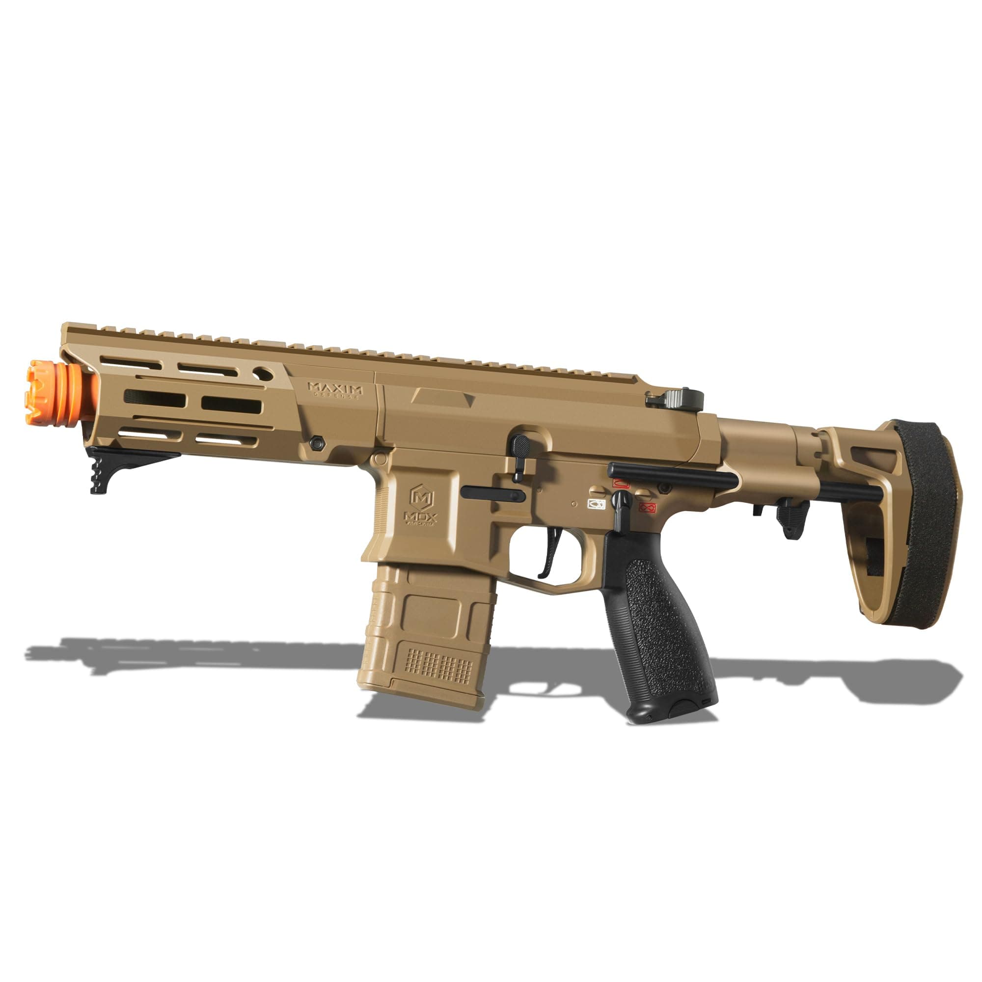 Modified Electric Splatter Gel Ball Orby Blaster PDX - Gen8.5 Gearbox with Metal Gearset - 11.1V High Power - Semi & Full Automatic Modes - Hardest Water Based Beads - Ages 16+(Tan)