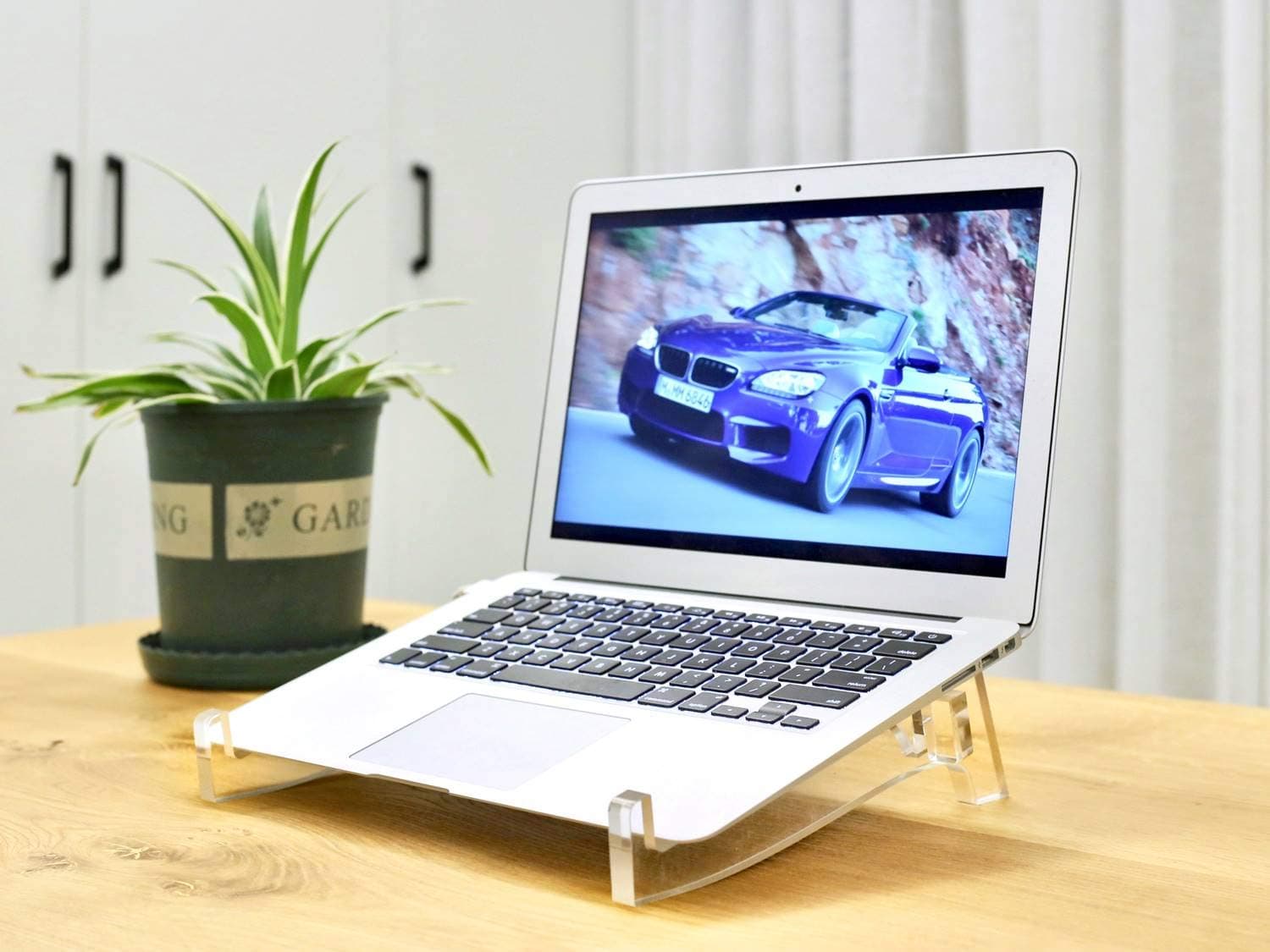 Portable Acrylic Laptop Stand Detachable Laptop Raiser Laptop Cooling Support Holder Compatible with MacBook Air Mac Pro Dell Notebooks 11-17 Inch