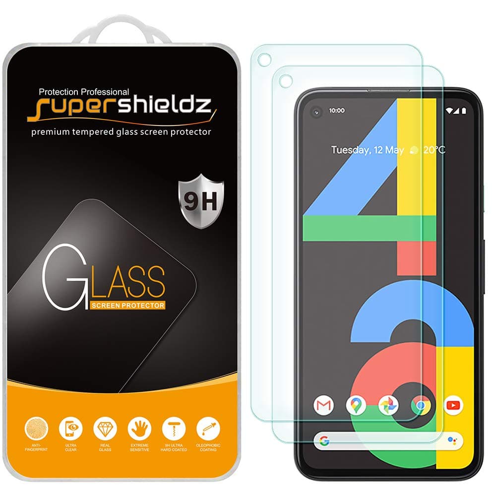 Supershieldz (2 Pack) for Google Pixel 4a [Not Fit for Pixel 4a 5G] Tempered Glass Screen Protector, 0.32mm, Anti Scratch, Bubble Free