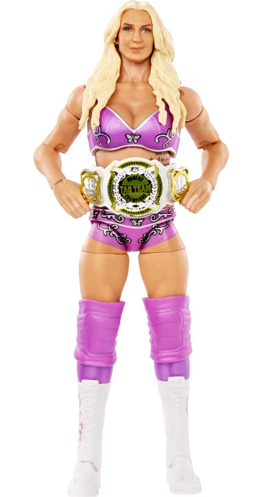 WWE Elite Collection Action Figure & Accessories, Series #92 Charlotte Flair 6-inch Collectible with 25 Articulation Points & Swappable Hands
