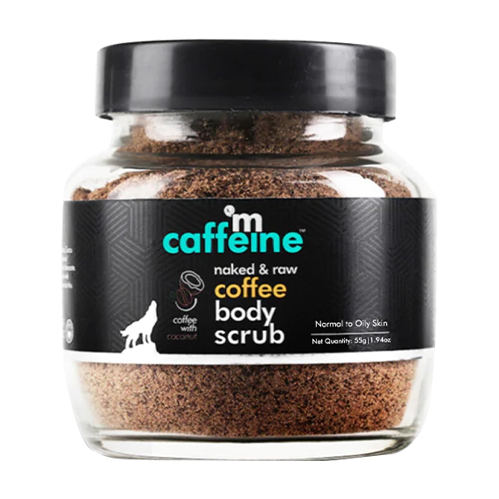 mCaffeine Naked and Raw Coffee Body Scrub - Coconut - All Skin Types For Unisex 1.94 oz Scrub