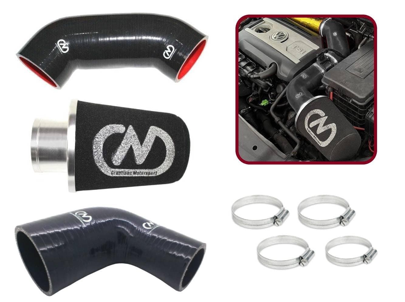 Air Induction Kit for VW Golf Mk6 GTI (Black) - Performance Car Part - Air Filter