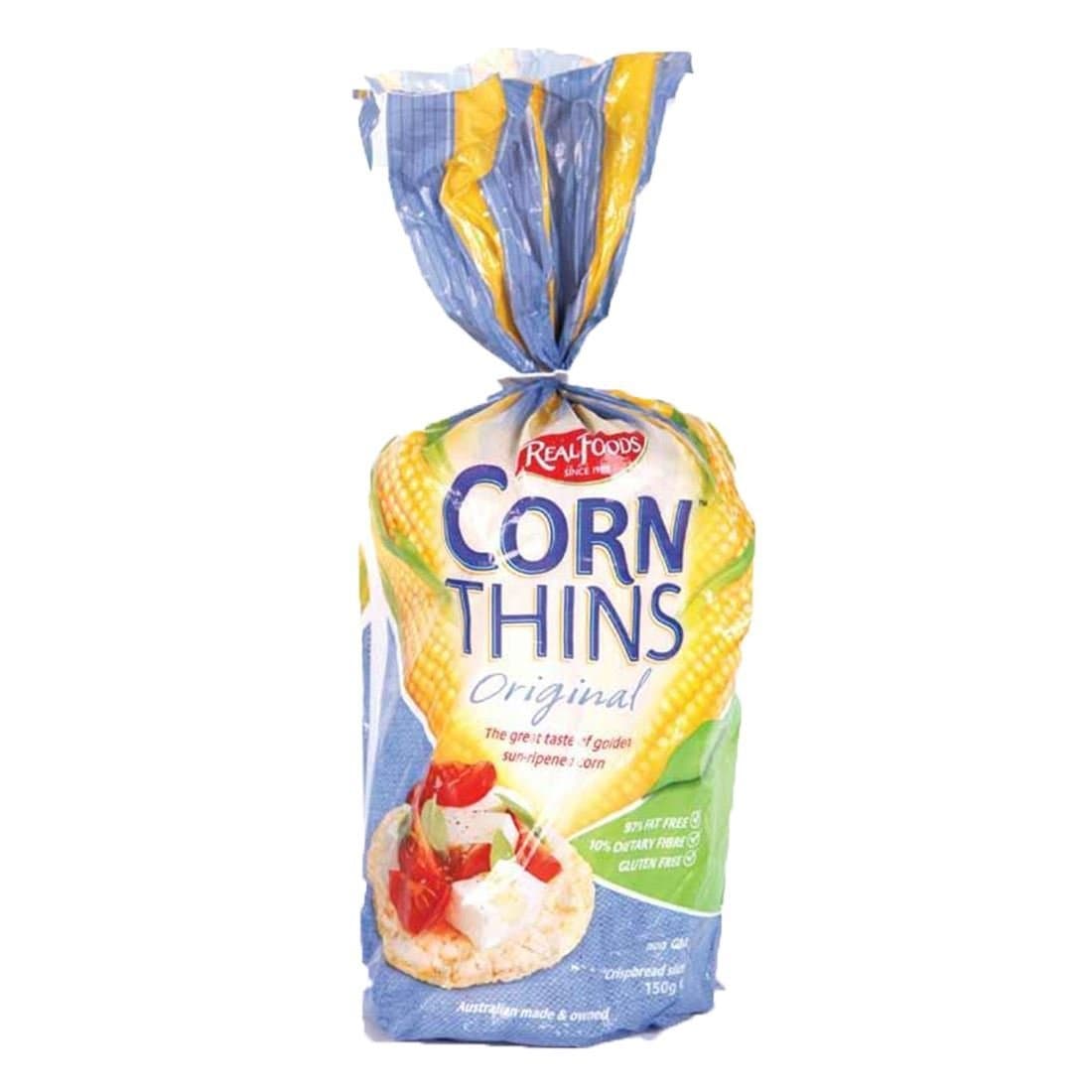 Real Foods | Corn Thins - Original | 3 x 150g