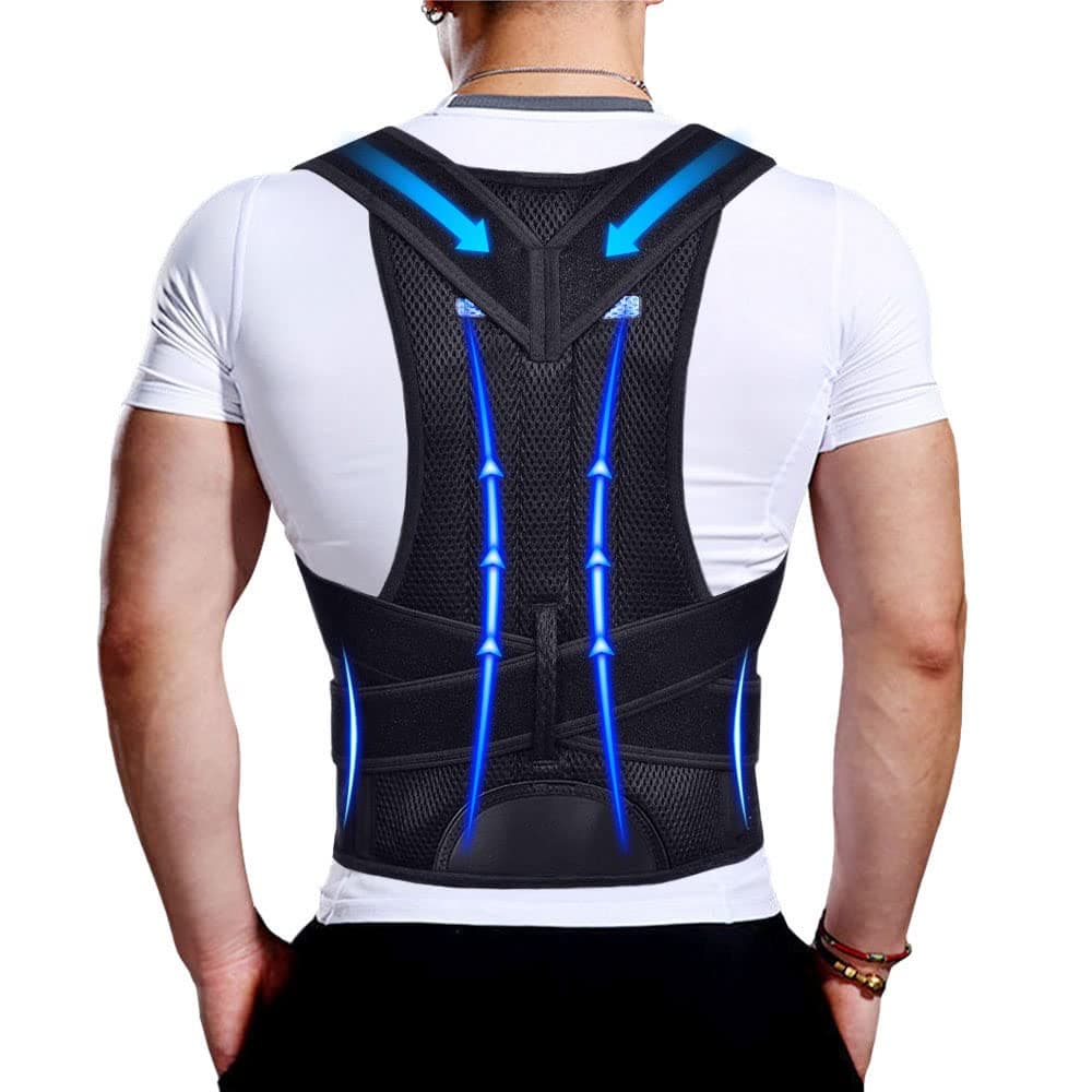 Upgraded Posture Corrector Back Brace for Men and Women New Version Lower Back Support for Posture Improvement and Pain Relief, Full Support for Neck, Shoulder and Lower Back Pain