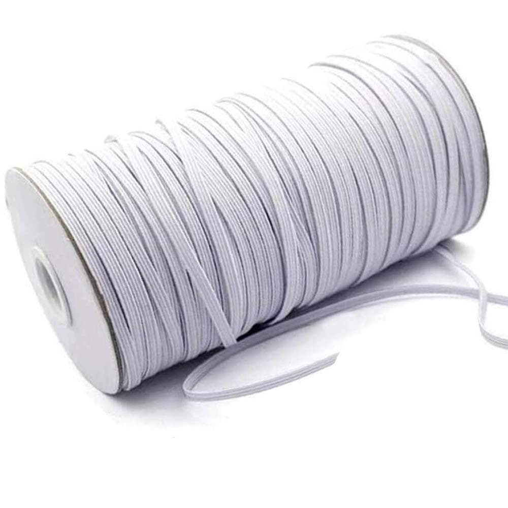 OLIVE OLIVIA Elastic Cord (White, 1/8W x 70L)