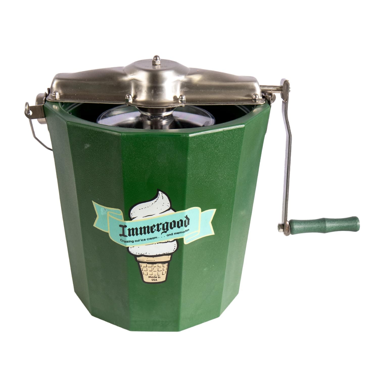 PREMIUM 4 qt. - Stainless Steel Ice Cream Maker - Hand Crank